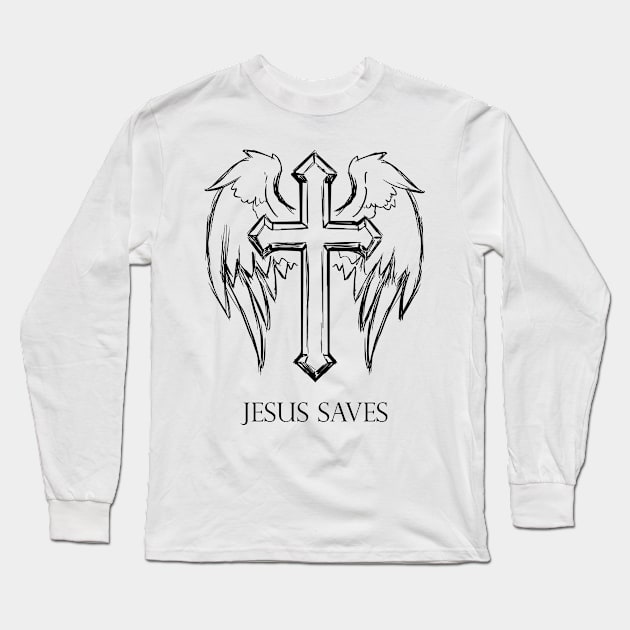 Jesus saves Long Sleeve T-Shirt by Treshr